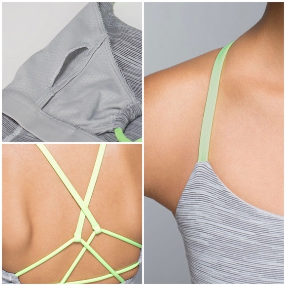Lululemon Dancing Warrior Strappy Luon Yoga Tank size 4 built-in bra - Picture 3 of 11